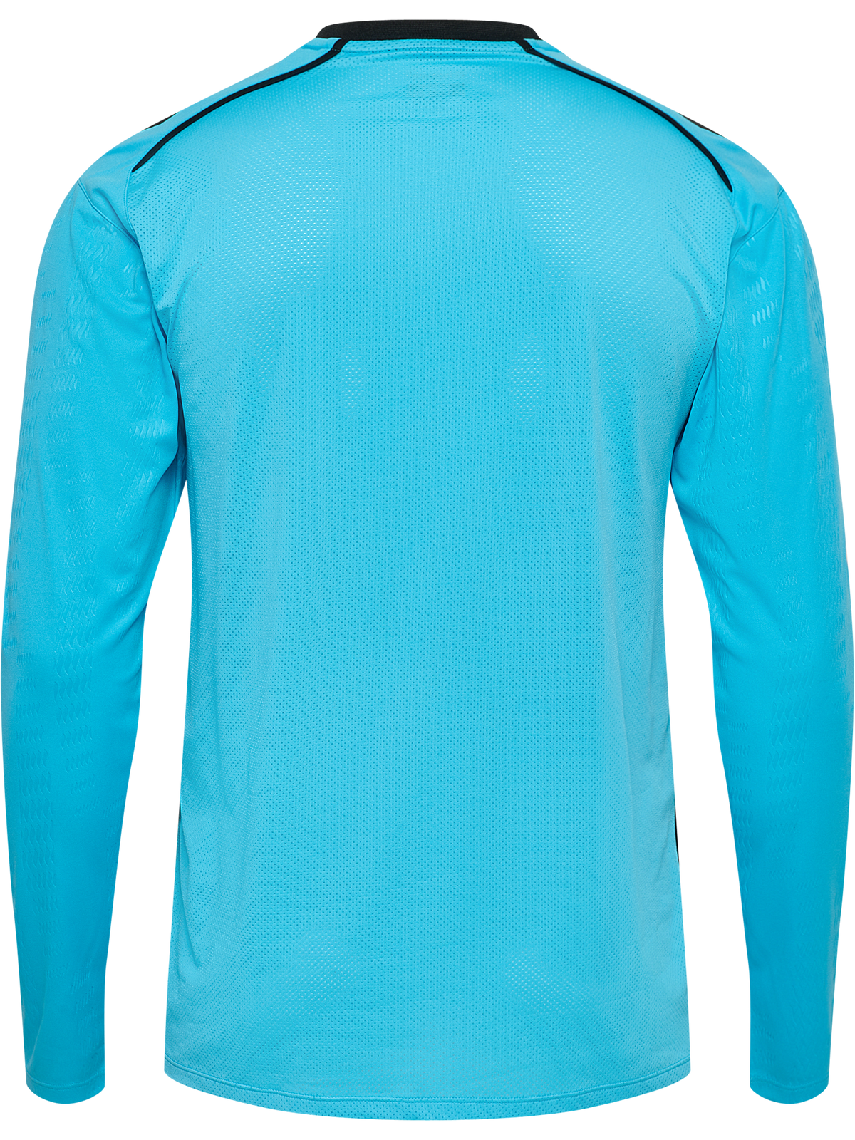 Hummel 2026 long-sleeve referee shirt in blue, back view