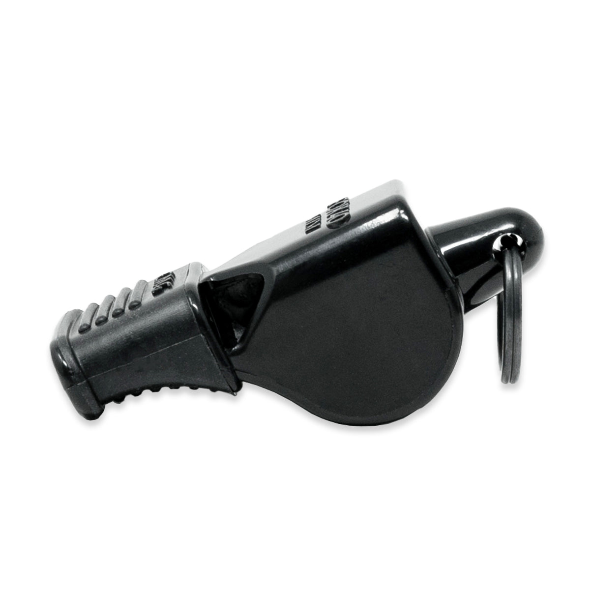 Fox 40 Mini CMG referee whistle in black, side view