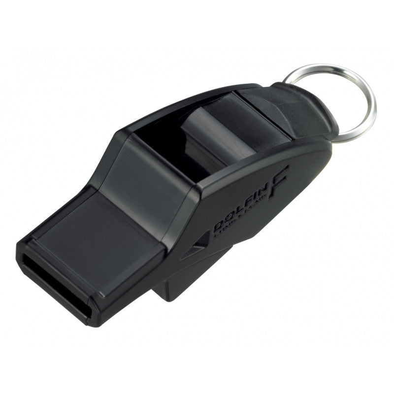 Molten Dolfin black referee whistle with ring