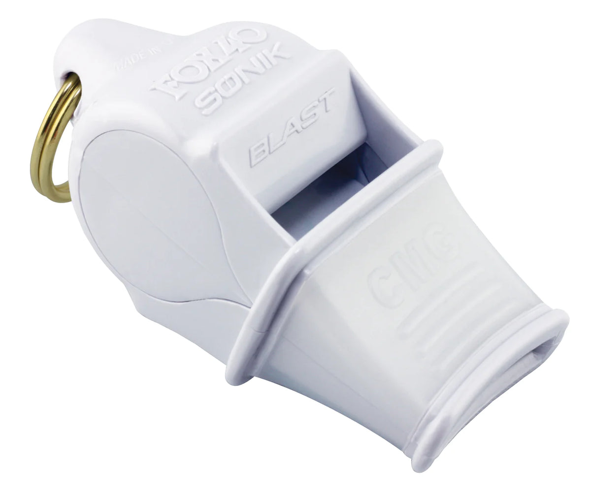 Fox 40 Sonik Blast CMG referee whistle in white