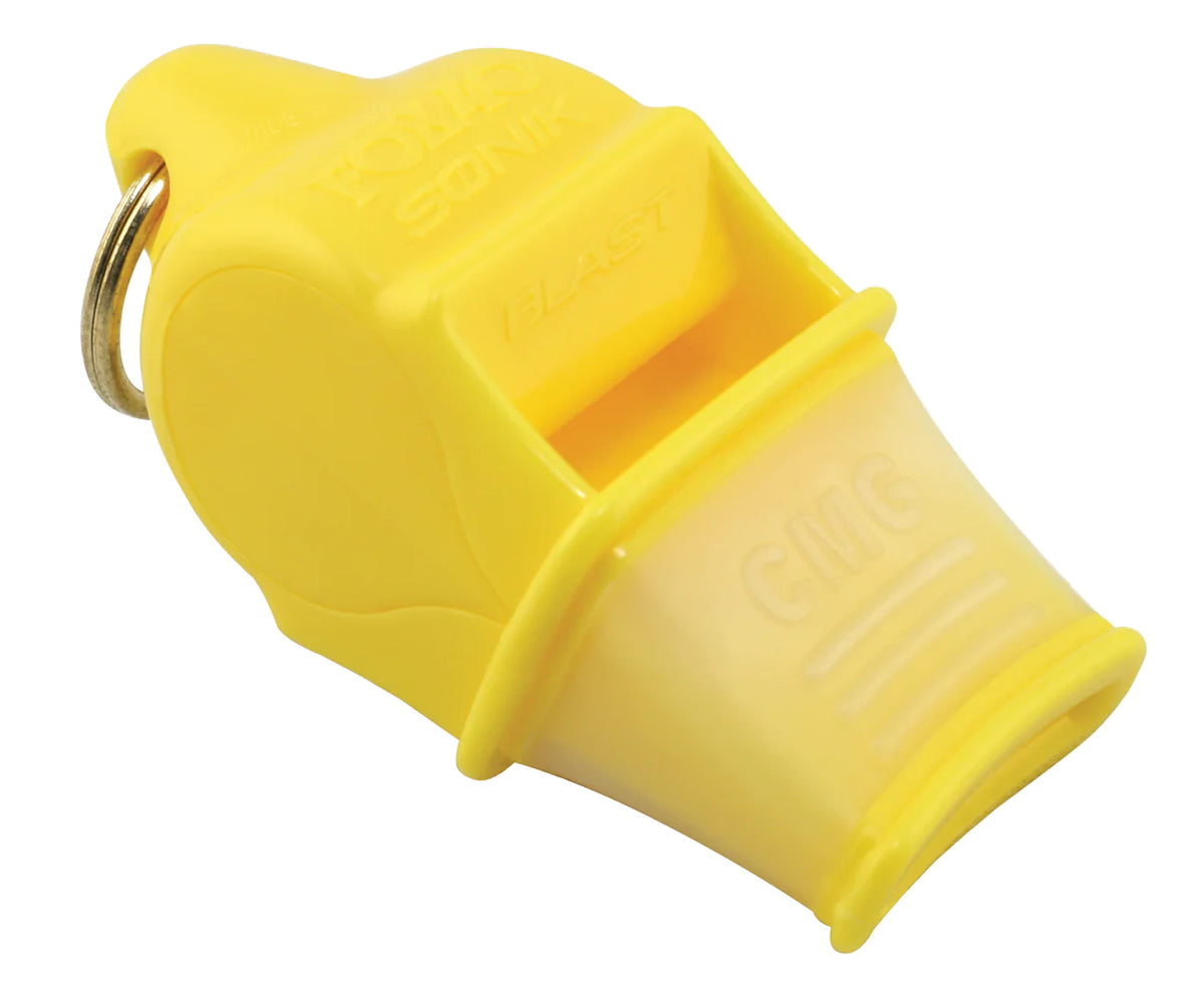 Fox 40 Sonik Blast CMG referee whistle in yellow
