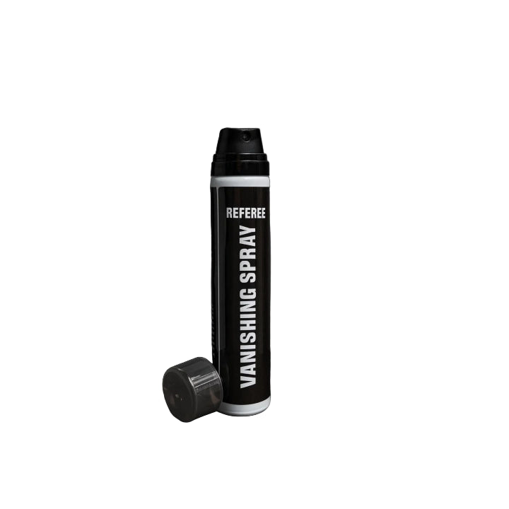 Black can of referee vanishing spray