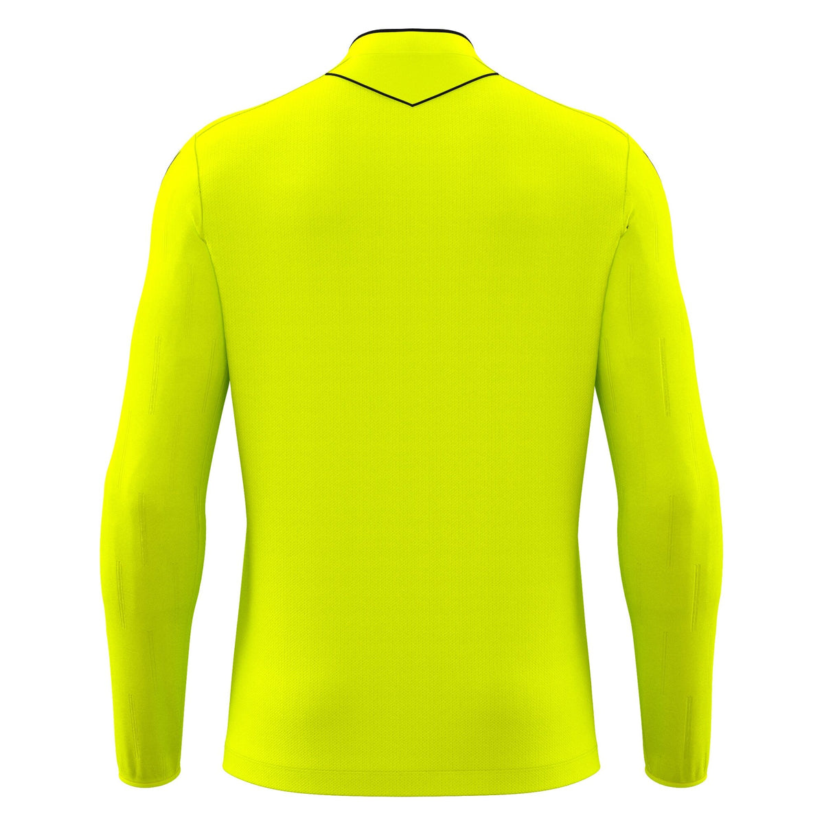 Macron Mendez long-sleeve referee shirt in yellow, back view