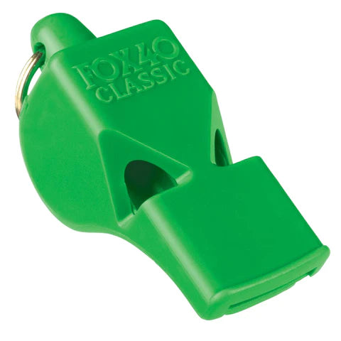 Fox 40 Classic referee whistle in neon green