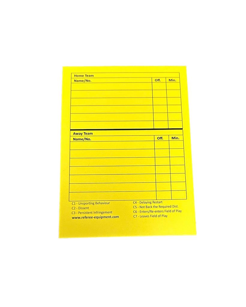 Write-On Yellow Cards - A&H International