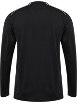 Hummel 2026 long-sleeve referee shirt in black, back view