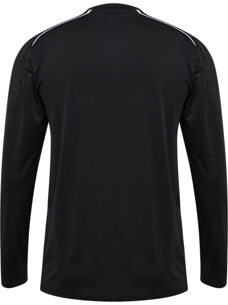 Hummel 2026 long-sleeve referee shirt in black, back view