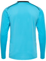 Hummel 2026 long-sleeve referee shirt in blue, back view