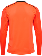 Hummel 2026 long-sleeve referee shirt in orange, back view