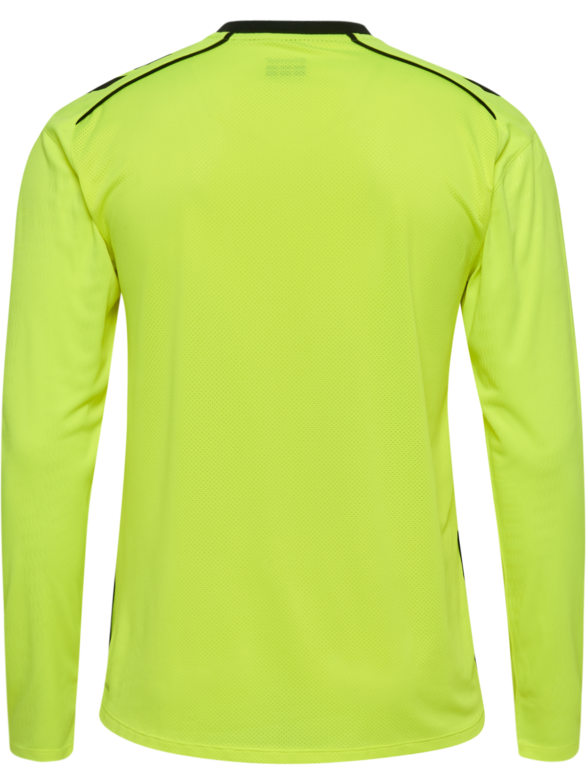 Hummel 2026 long-sleeve referee shirt in yellow, back view