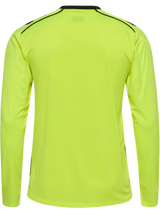 Hummel 2026 long-sleeve referee shirt in yellow, back view