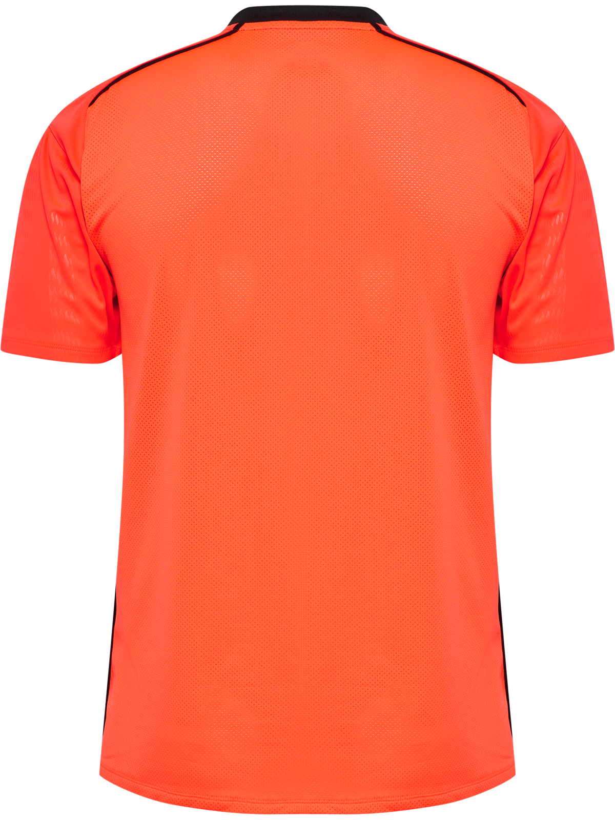 Hummel 2026 short-sleeve referee shirt in orange, back view