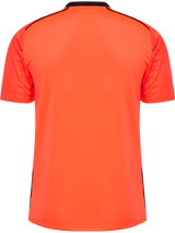 Hummel 2026 short-sleeve referee shirt in orange, back view