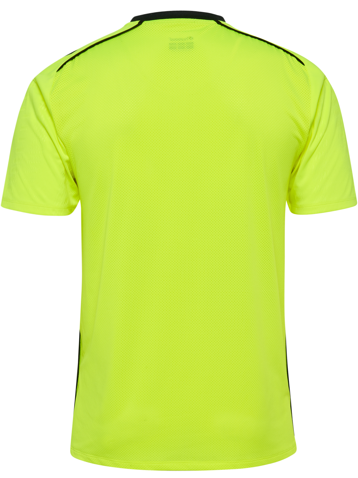 Hummel 2026 short-sleeve referee shirt in yellow, back view