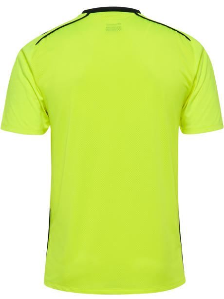 Hummel 2026 short-sleeve referee shirt in yellow, back view