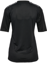Hummel 2026 women's short-sleeve referee shirt in black, back view
