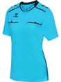 Hummel 2026 women's short-sleeve referee shirt in blue, front view