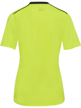 Hummel 2026 women's short-sleeve referee shirt in yellow, back view