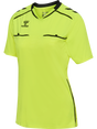 Hummel 2026 women's short-sleeve referee shirt in yellow, front view