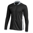 Nike black referee full-zip jacket with grey collar, front view