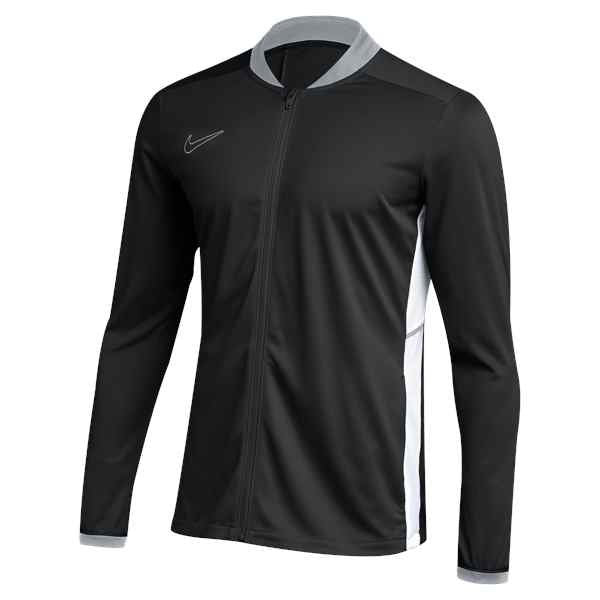 Nike black referee full-zip jacket with grey collar, front view