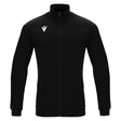 Macron 2026/27 black referee full-zip jacket, front view