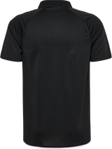 Hummel 2026/28 black referee polo shirt, back view