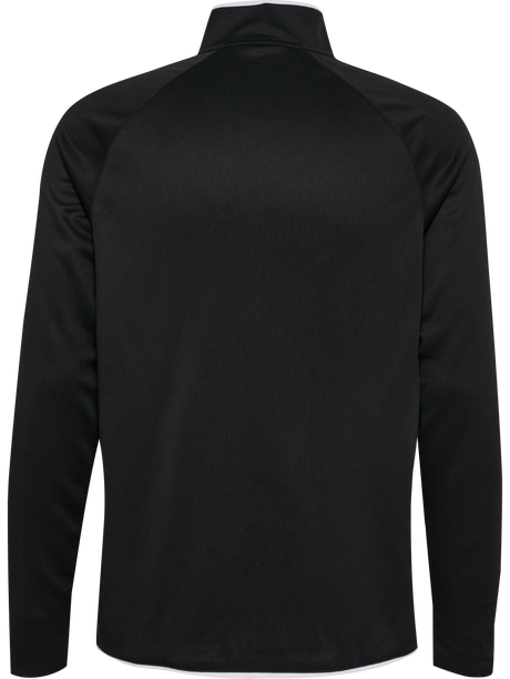 Hummel 2026/28 black referee 1/4-zip midlayer, back view