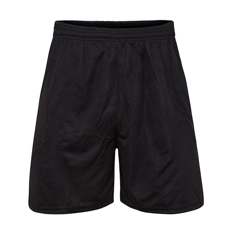 A&H black referee shorts, front view