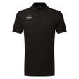 A&H black referee polo shirt with small A&H logo, front view