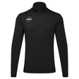 A&H black referee 1/4-zip midlayer with small A&H logo, front view