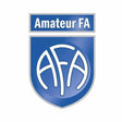Amateur FA referee badge: white AFA lettering on a blue shield
