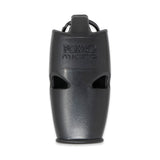 Fox 40 Micro referee whistle in black, front view