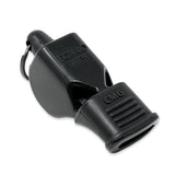Fox 40 Mini CMG referee whistle in black with cushioned mouth grip