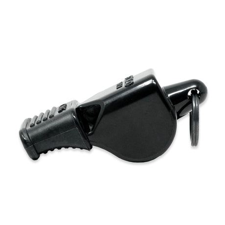 Fox 40 Mini CMG referee whistle in black, side view