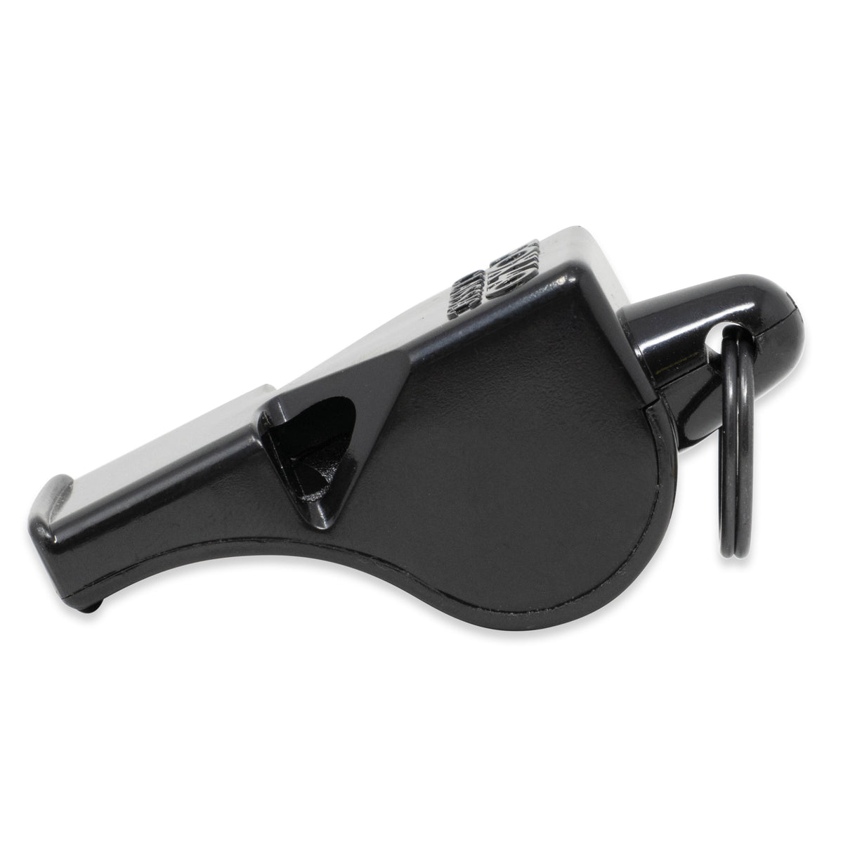 Fox 40 Classic referee whistle in black, side view