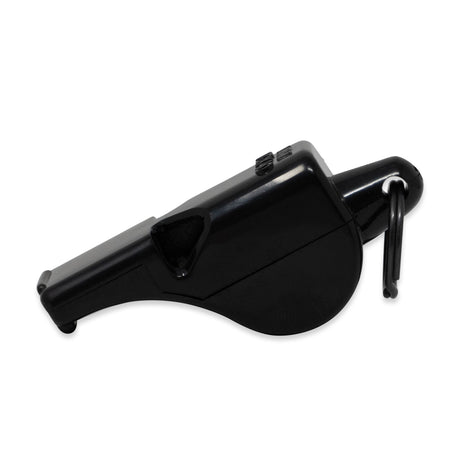 Fox 40 Mini referee whistle in black, side view