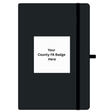 Personalised black A5 notebook with space for your County FA badge on the cover