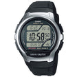 Casio Wave Ceptor WV-58R black and silver digital referee watch, front view