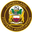 Cumberland FA referee badge: brown circular crest with the county coat of arms