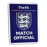 FA Match Official 3D silicone badge, close-up