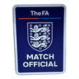 FA Match Official 3D silicone badge: navy with the Three Lions crest, front view