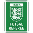 FA Futsal Referee iron-on badge: green with the Three Lions crest