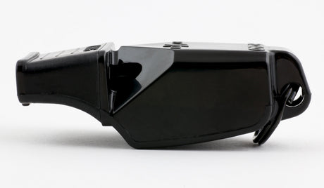 Fox 40 Fuziun CMG referee whistle in black, side profile