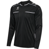 Hummel 2026 long-sleeve referee shirt in black, front view