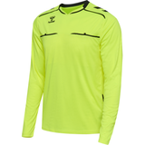 Hummel 2026 long-sleeve referee shirt in yellow, front view