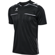 Hummel 2026 short-sleeve referee shirt in black, front view