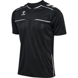 Hummel 2026 short-sleeve referee shirt in black, front view
