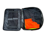A&H kit care soft case open, showing compartments with kit inside