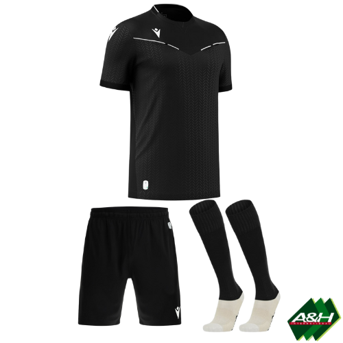 Macron Referee Kit S/S - Black - Bundle